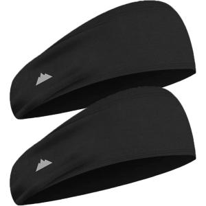 imageTough Headwear Sport Headbands for Men  Workout Headbands for Women  Running Headband Tennis Athletic Sweatband2 Black