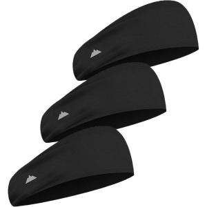 imageTough Headwear Sport Headbands for Men  Workout Headbands for Women  Running Headband Tennis Athletic Sweatband3 Black