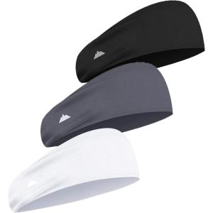 imageTough Headwear Sport Headbands for Men  Workout Headbands for Women  Running Headband Tennis Athletic SweatbandBlack  Gray  White