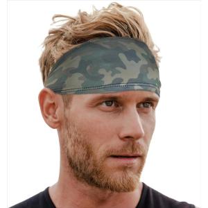 imageTough Headwear Sport Headbands for Men  Workout Headbands for Women  Running Headband Tennis Athletic SweatbandMilitary Camo