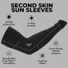 imageTough Outdoors Sun Protection Sleeves  UV Arm Sleeves for Men and Women  Golf Cooling Arm Sleeves  Baseball Sun SleevesBlack  Light Gray