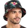 imageSummer Bucket Hat for Women  Fisherman Hat  Beach Bucket Hats for Men  Womens Summer Hat  Bucket Sun Hats for ProtectionFloral Black