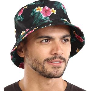imageSummer Bucket Hat for Women  Fisherman Hat  Beach Bucket Hats for Men  Womens Summer Hat  Bucket Sun Hats for ProtectionFloral Black