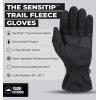 imageFleece Gloves with Touchscreen  Warm Mens ampamp Womens Winter Gloves  Thermal Fleece Lined Gloves Cold Weather for RunningBlack