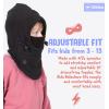 imageKids Winter Hat with Mask  Ski Mask for Kids  Ninja Kids Balaclava ampamp Winter Face Mask for Kids wHood  Toddler BalaclavaBlack
