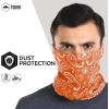 imageNeck Gaiter Face Mask  Face Cover ampamp Sleeve w UV ampamp Dust Protection  Pull Over Masks ampamp Bandana  Fishing Running ampamp Hiking Printed Orange