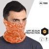 imageNeck Gaiter Face Mask  Face Cover ampamp Sleeve w UV ampamp Dust Protection  Pull Over Masks ampamp Bandana  Fishing Running ampamp Hiking Printed Orange