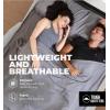 imageSleeping Bag Liner  Adult Sleep Sack ampamp Travel Sheets for Hotel  Travel Sleep Sack Camping Sleeping Bag Liners for Cold WeatherDouble Fits 2 People  Gray with Zipper