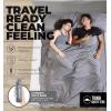 imageSleeping Bag Liner  Adult Sleep Sack ampamp Travel Sheets for Hotel  Travel Sleep Sack Camping Sleeping Bag Liners for Cold WeatherDouble Fits 2 People  Gray with Zipper