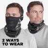 imageTough Headwear Half Ski Mask for Men ampamp Women Winter Face Mask for Cold Weather Half Balaclava Neck Gaiter Neck WarmerGreen Camo