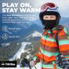 imageTough Headwear Kids Balaclava Ski Mask  Kids Ski Neck Gaiter ampamp Toddler Fleece Neck Warmer wHelmet Liner HoodBlack