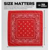 imageTough Headwear Large Bandana Headband  Handkerchief Bandanas for Men ampamp Women  Paisley Bandana Pack  Cowboy ScarfAssorted Colors