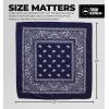 imageTough Headwear Large Bandana Headband  Handkerchief Bandanas for Men ampamp Women  Paisley Bandana Pack  Cowboy ScarfNavy Blue