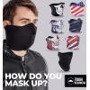 imageTough Headwear Neoprene Half Face Mask Cold Weather  Half Ski Face Mask  Mens Winter Face Mask for Outdoors MotorcycleBlack W Neck Protection