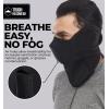 imageTough Headwear Neoprene Half Face Mask Cold Weather  Half Ski Face Mask  Mens Winter Face Mask for Outdoors MotorcycleBlack W Neck Protection