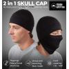 imageTough Headwear Skull Cap for MenMotorcycle Head CapSweat Caps for Men Skull Cap Helmet LinerRunning Beanie ParentBlack  Mask