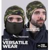 imageTough Headwear Skull Cap with Mask Men Winter Running Gear Motorcycle Winter Gear Helmet Liners Ski Hat Thermal BeanieCamo