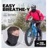 imageTough Headwear Swtich Winter Neck Gaiters For Men ampamp Women Fleece Neck Gaiter Fleece Neck Warmer Ski Gaiter  ReversibleBlack