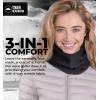 imageTough Headwear Swtich Winter Neck Gaiters For Men ampamp Women Fleece Neck Gaiter Fleece Neck Warmer Ski Gaiter  ReversibleBlack