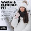 imageTough Headwear Winter Neck Warmer Warm Fleece Neck Gaiters For Men Women Ski Gaiter Face Mask For Cold Weather Neck ScarfBlack