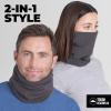 imageTough Headwear Winter Neck Warmer Warm Fleece Neck Gaiters For Men Women Ski Gaiter Face Mask For Cold Weather Neck ScarfGray