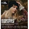 imageTough Headwear Womens Winter Hat  Warm Chunky Cable Knit Beanies  Winter Beanie Hats for Women Cold Weather  Beanies WomenBlack