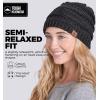 imageTough Headwear Womens Winter Hat  Warm Chunky Cable Knit Beanies  Winter Beanie Hats for Women Cold Weather  Beanies WomenBlack Gray