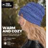 imageTough Headwear Womens Winter Hat  Warm Chunky Cable Knit Beanies  Winter Beanie Hats for Women Cold Weather  Beanies WomenBlue Melange
