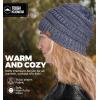 imageTough Headwear Womens Winter Hat  Warm Chunky Cable Knit Beanies  Winter Beanie Hats for Women Cold Weather  Beanies WomenGray Melange