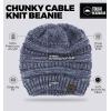 imageTough Headwear Womens Winter Hat  Warm Chunky Cable Knit Beanies  Winter Beanie Hats for Women Cold Weather  Beanies WomenGray Melange
