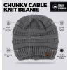 imageTough Headwear Womens Winter Hat  Warm Chunky Cable Knit Beanies  Winter Beanie Hats for Women Cold Weather  Beanies WomenMerino Wool  Dark Gray