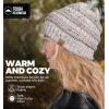 imageTough Headwear Womens Winter Hat  Warm Chunky Cable Knit Beanies  Winter Beanie Hats for Women Cold Weather  Beanies WomenOff White Confetti