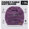 imageTough Headwear Womens Winter Hat  Warm Chunky Cable Knit Beanies  Winter Beanie Hats for Women Cold Weather  Beanies WomenPurple