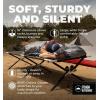 imageTough Outdoors Camping Cot for Adults  Oversized Camping Cot  Durable Heavy Duty Military Bed  Elevated Foldable Cot ampamp Camp Cots for Adults  XL Cot up to 300 lbs  wOrganizer ampamp Storage BagArmy Green  Xl  83 X 32
