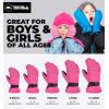 imageTough Outdoors Kids Snow Gloves  Ski ampamp Snowboarding Waterproof Insulated Winter Gloves for Girls Boys ampamp ToddlersPink