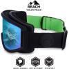 imageTough Outdoors Ski ampamp Snowboard Goggles  OTG Snow Glasses for Skiing Snowboarding ampamp Outdoor Winter Sports