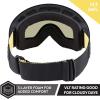 imageTough Outdoors Ski ampamp Snowboard Goggles  OTG Snow Glasses for Snowboarding ampamp Outdoor Winter Sports  Fits Men Women ampamp Youth