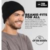 imageWinter Beanie Knit Hat for Men ampamp Women  Merino Wool Ribbed Cap  Warm ampamp Soft Stylish Toboggan Skull Caps for Cold WeatherBasic  Jet Black