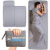imageSleeping Bag Liner  Adult Sleep Sack ampamp Travel Sheets for Hotel  Travel Sleep Sack Camping Sleeping Bag Liners for Cold Weather100 Cotton  Gray with Zipper