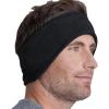 imageTough Headwear Fleece Ear Warmer Headband For Women ampamp Men Winter Headband Running Ear Muffs Ear Covers for Cold WeatherBlack