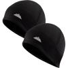 imageTough Headwear Skull Cap for MenMotorcycle Head CapSweat Caps for Men Skull Cap Helmet LinerRunning Beanie Parent2 Pack Black