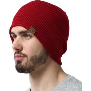 imageBeanie for Women  Warm Winter Hats for Men Knit Hat for Cold Weather Soft Ribbed Beanie Cap ampamp Lightweight Toboggan HatsMaroon