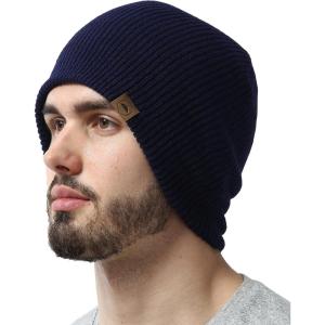 imageBeanie for Women  Warm Winter Hats for Men Knit Hat for Cold Weather Soft Ribbed Beanie Cap ampamp Lightweight Toboggan HatsNavy Blue