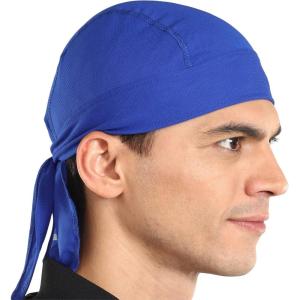 imageCooling Helmet Liners  Do Rag Skull Caps for Men  Cooling Head Wraps Hard Hat Liner  Motorcycle Pirate BandanaBlue