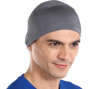 imageCooling Skull Cap for Men  Hard Hat Liner Cycling Cap Head Caps for Men Helmet Liner for MotorcycleDark Gray