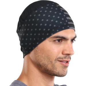 imageCooling Skull Cap for Men  Hard Hat Liner Cycling Cap Head Caps for Men Helmet Liner for MotorcycleUs Flag Gray