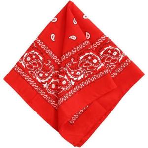 imageTough Headwear Large Bandana Headband  Handkerchief Bandanas for Men ampamp Women  Paisley Bandana Pack  Cowboy ScarfRed