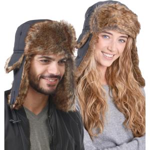 imageTough Headwear Winter Trapper Hat for Men ampamp Women  Winter Hat with Ear Flaps Ushanka Hat Mens Bomber Hats Russian HatSlate Gray
