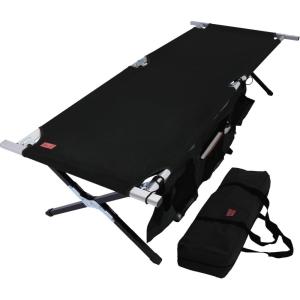 imageTough Outdoors Camping Cot for Adults  Oversized Camping Cot  Durable Heavy Duty Military Bed  Elevated Foldable Cot ampamp Camp Cots for Adults  XL Cot up to 300 lbs  wOrganizer ampamp Storage BagBlack  Large  74 X 25