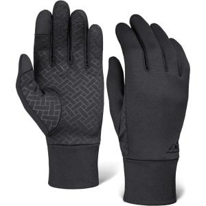 imageTough Outdoors Running Gloves  Touch Screen Ski Glove Liners  Mens Winter Gloves  Glove Liners for Cold Weather
